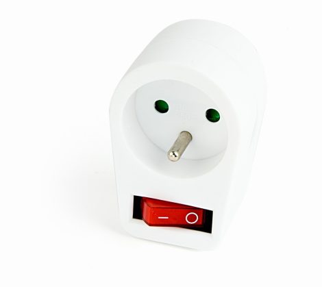 GEMBIRD EG-AC1F-01-W Switchable plug-in French AC socket, white