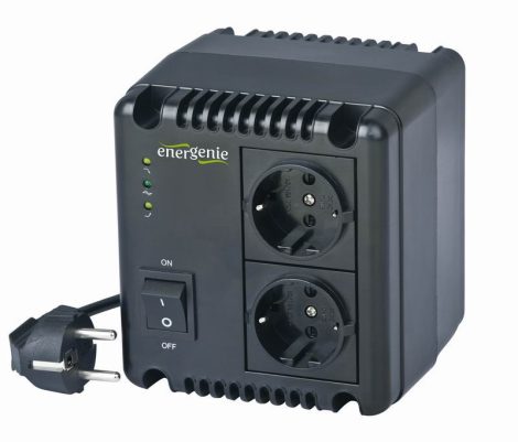 GEMBIRD Automatic AC voltage regulator és stabilizer, LED, 220 V AC, 500 VA EG-AVR-0501