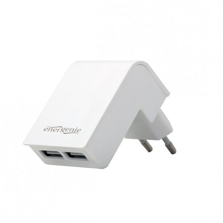 GEMBIRD EG-U2C2A-02-W 2-port universal USB charger, 2.1 A, white