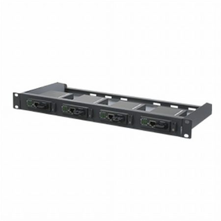 Rack 19" mountable tray withc front 4slt panel for max. 4 units of media