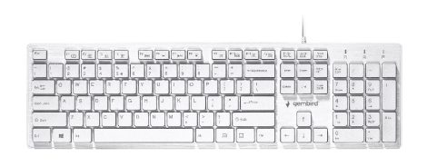 GEMBIRD KB-MCH-03-W Multimedia 'chocolate' keyboard, USB, US layout, white