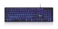   GEMBIRD 3-színű backlight multimedia keyboard, fekete, RU layout KB-UML3-01-RU