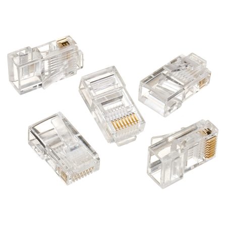 GEMBIRD LC-8P8C-001/10 Modular plug 8P8C for solid LAN cable, UTP, 10 pcs per bag
