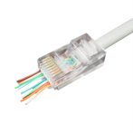   GEMBIRD Universal pass-through modular UTP plug 8P8C, 100 db per zacskó LC-PTU-01/100