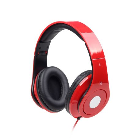 GEMBIRD MHS-DTW-R Folding stereo headphones 'Detroit', red