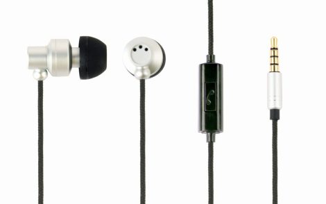GEMBIRD Metal earphones with microphone, 'Paris', ezüst 4pin MHS-EP-CDG-S