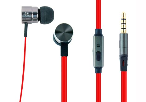 GEMBIRD Metal earphones with microphone, 'London' 4pin MHS-EP-LHR