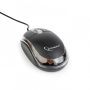 GEMBIRD Optical mouse, USB, fekete/átlátszó MUS-U-01-BKT