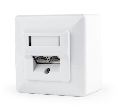 GEMBIRD CAT6 STP 2-port wall mount face plate MWS-2S6-01