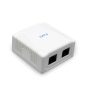 GEMBIRD CAT6 UTP 2-port surface mount box NCAC-2U6-01