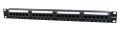   GEMBIRD Cat.5E 24 port patch panel with rear kábel management NPP-C524CM-001