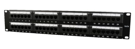 GEMBIRD NPP-C548CM-001 Cat.5E 48 port patch panel with rear cable management