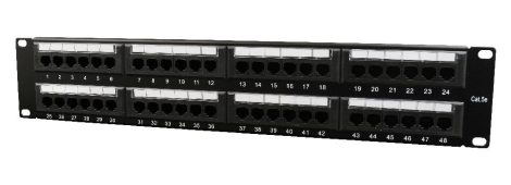 GEMBIRD Cat.5E 48 port patch panel with rear kábel management NPP-C548CM-001