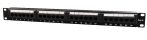   GEMBIRD Cat.6 24 port patch panel with rear kábel management NPP-C624CM-001