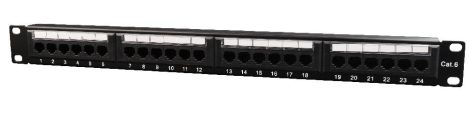 GEMBIRD NPP-C624CM-001 Cat.6 24 port patch panel with rear cable management