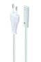 GEMBIRD PC-184/2-W Power cord, 6 ft, white