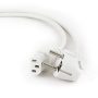   GEMBIRD PC-186W-VDE Power cord (C13), VDE approved, white, 6 ft