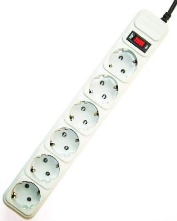 GEMBIRD SPG6-B-10C Surge protector, 6 sockets, 10 ft