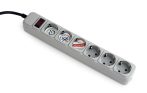 GEMBIRD SPG6-B-6C Surge protector, 6 sockets, 6 ft