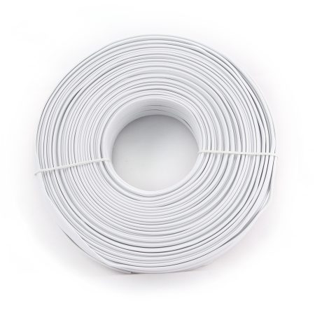 GEMBIRD TC1000S2-100M Flat telephone cable stranded wire 100 meters, white, 2 wires