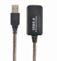GEMBIRD UAE-01-5M Active USB 2.0 extension cable, 5 m, black