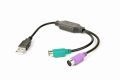 GEMBIRD UAPS12-BK USB to PS/2 converter cable, 0.3 m, black