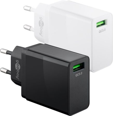 ZUSB hálózati gyorstöltő 1x QC 3.0 (18W) 3A, fehér GOOBAY (44955)