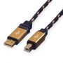 ROLINE GOLD USB 2.0 Cable, A-B, M/M, 1.8 m (11.02.8802)