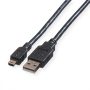   USB 2.0 kábel USB A - Mini USB (5pin) 3m ROLINE (11.02.8730)