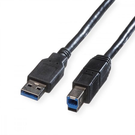 USB 3.0 kábel A-B 1,8m fekete ROLINE (11.02.8870)