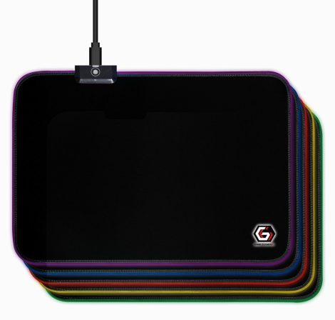 GEMBIRD Gaming mouse pad with LED light effect, M-size MP-GAMELED-M