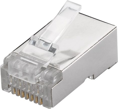 RJ45 dugó 8P8C/db (STP) CAT.6 fali/lengő, AWG 23-26 gold 15  GOOBAY (93829)
