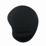 GEMBIRD Mouse pad with soft wrist support, black MP-ERGO-01