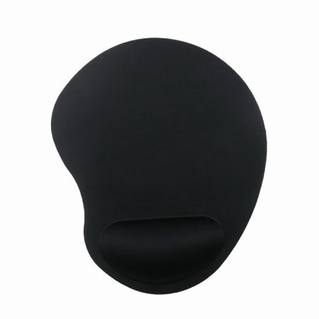 Mouse pad with soft wrist support, black