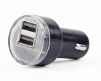 GEMBIRD 2-port USB car charger, 2.1 A, black EG-U2C2A-CAR-02