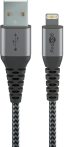   Apple Lightning 8 pin - USB 2.0 textil borítású 1 m GOOBAY (49268)