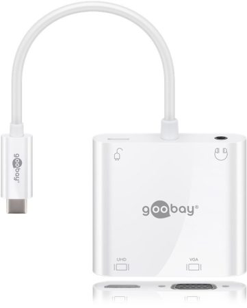 USB 3.1 multiport adapter HDMI+VGA+Audio jack + PD 100 W GOOBAY (52418)