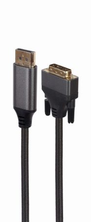 GEMBIRD DisplayPort to DVI adapter kábe 4K prémium, 1.8 m Gembird CC-DPM-DVIM-4K-6 CC-DPM-DVIM-4K-6