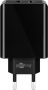   USB hálózati gyorstöltő 1x QC 3.0 + 1x USB 2.0 (28W) fekete GOOBAY (44956)