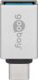   USB 3.1 adapter C/M kábel C/M - 3.0 A/F, OTG funkció, ezüst GOOBAY (56620)