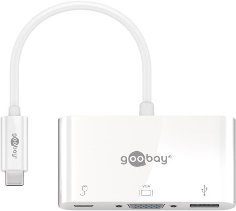 USB 3.1 - Multiport adapter 1xUSB 3.0+1xVGA+1xUSB C PD, GOOBAY (62100)