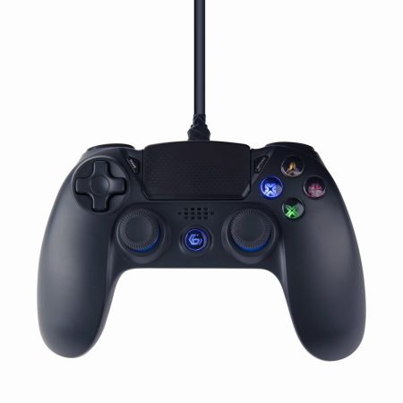 GEMBIRD Wired vibration game controller for PlayStation 4 or PC, black JPD-PS4U-01