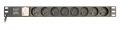   GEMBIRD Power distribution unit (PDU),8 fázishelyes sockets, 1U, 10A, C14 plug 3 m cable EG-PDU-014-FC14