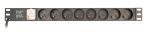   GEMBIRD Power distribution unit (PDU),8 fázishelyes sockets, 1U, 10A, C14 plug 3 m cable EG-PDU-014-FC14