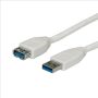 USB 3.0 hosszabbító kábel A-A 0,8m bézs szín (S-3011)