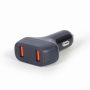   GEMBIRD 2-port USB car fast charger, QC3.0, 36 W, black TA-U2QC3-CAR-01