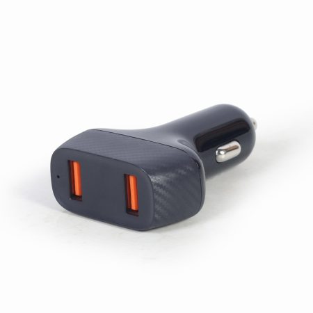 GEMBIRD 2-port USB car fast charger, QC3.0, 36 W, black TA-U2QC3-CAR-01
