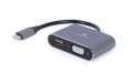   GEMBIRD A-USB3C-HDMIVGA-01 USB Type-C to HDMI + VGA display adapter, space grey