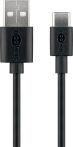   USB 3.1 kábel C/M - A/M 2.0 adat és töltő kábel, fekete, 3m 3A GOOBAY (59124)