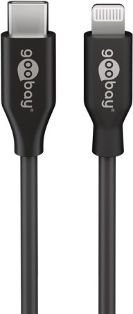 Apple Lightning 8 pin kábel - USB C-3.1  0,5m fekete GOOBAY (39428)